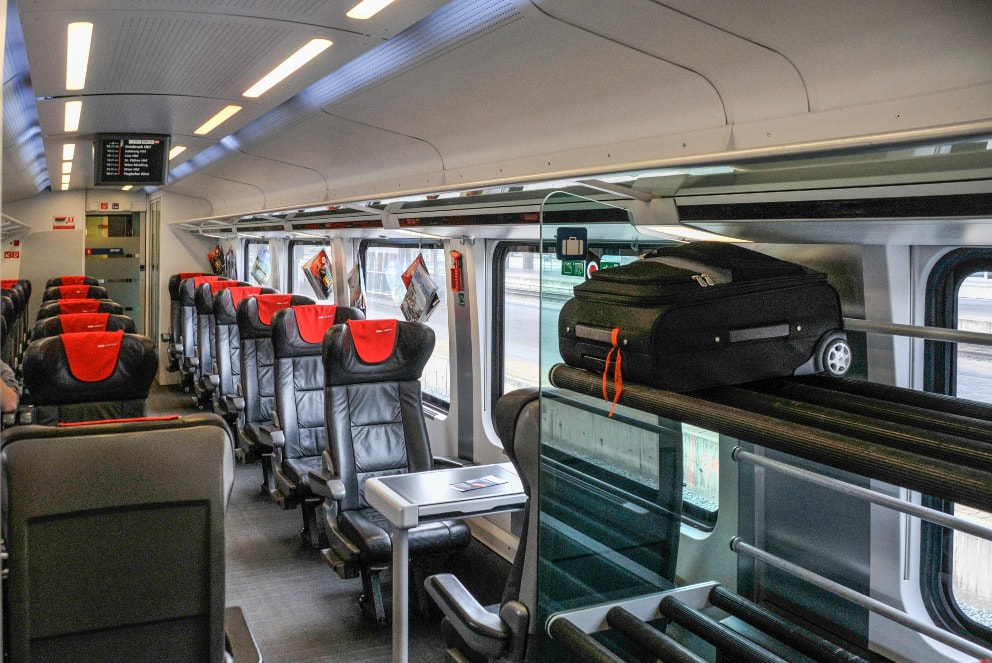 Facilities on-board of OBB train